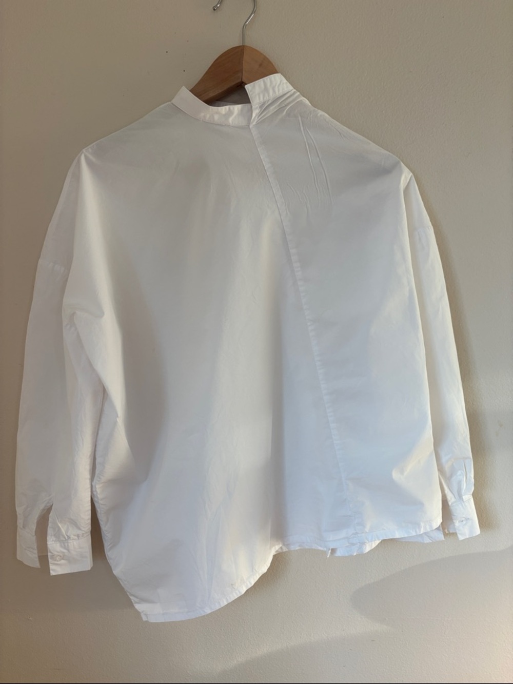 Toteme White Mandarin Collar Button-Front women’s Shirt - Picture 2 of 8